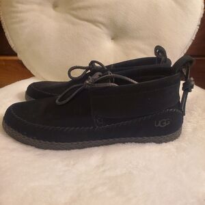 Ugg Shoes Woodlyn Moccasins Black Suede Womens 9